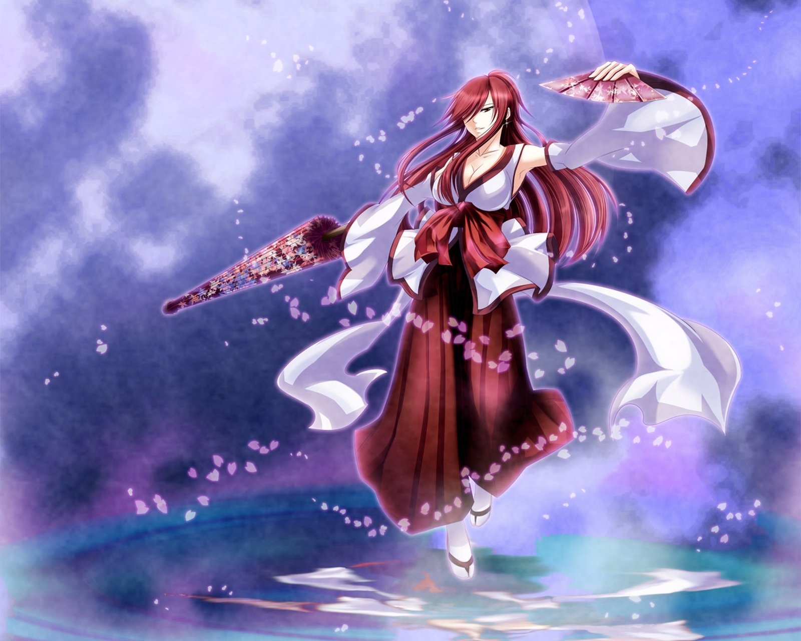 Erza Scarlet In Kimono Hd Fairy Tail Wallpaper