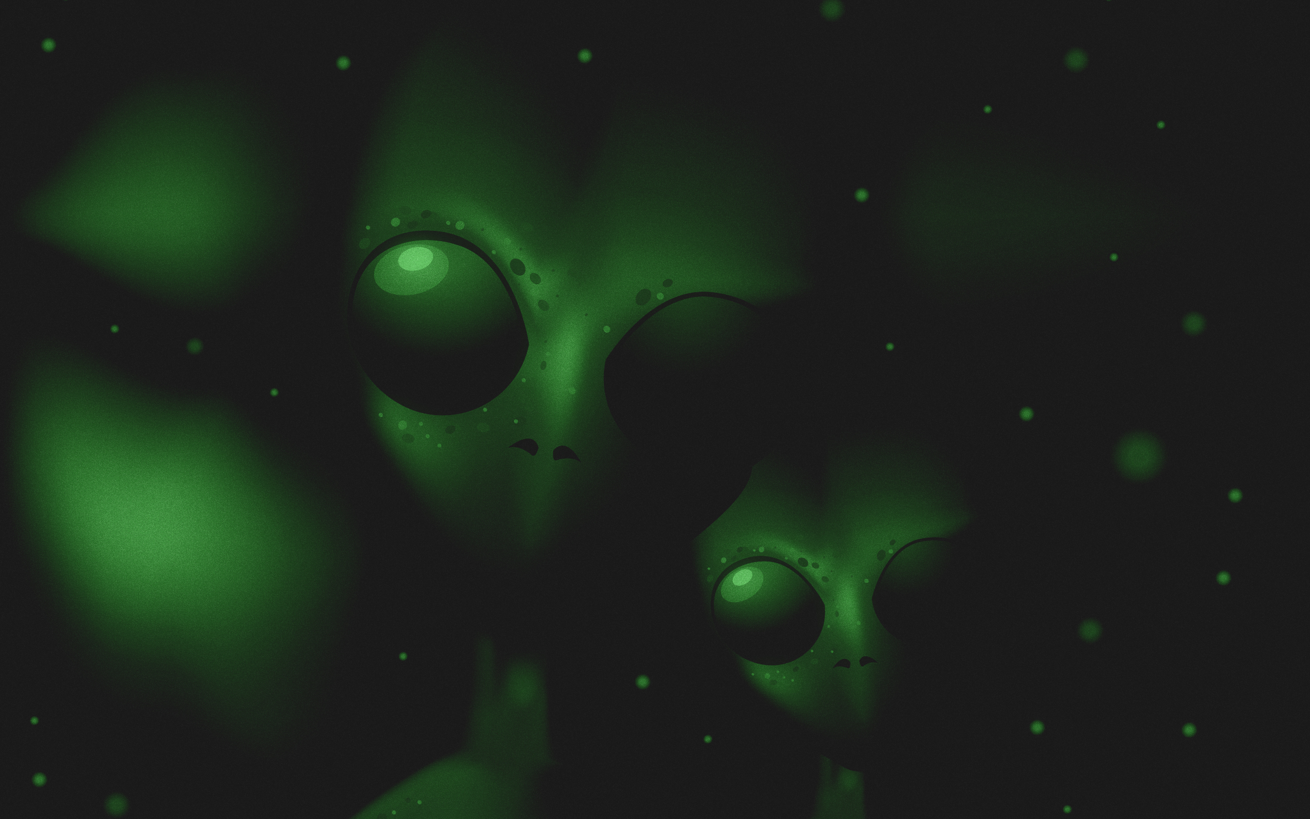 Green Alien Wallpaper Background