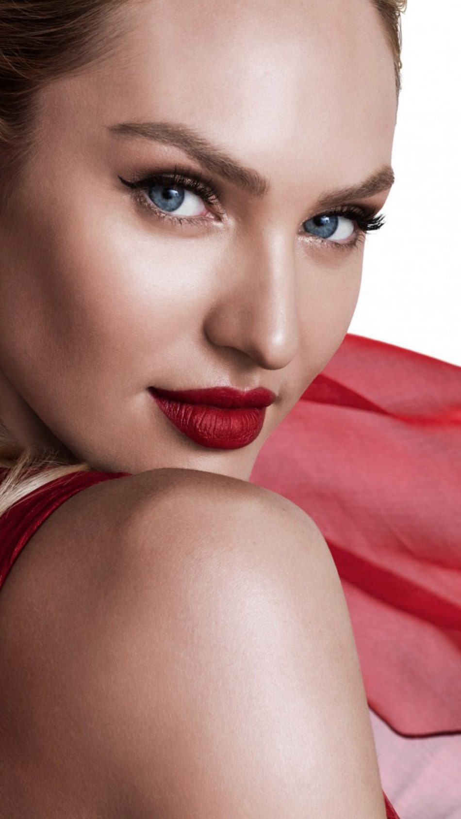 Candice Swanepoel In Beautiful Red Dress Pure 4k
