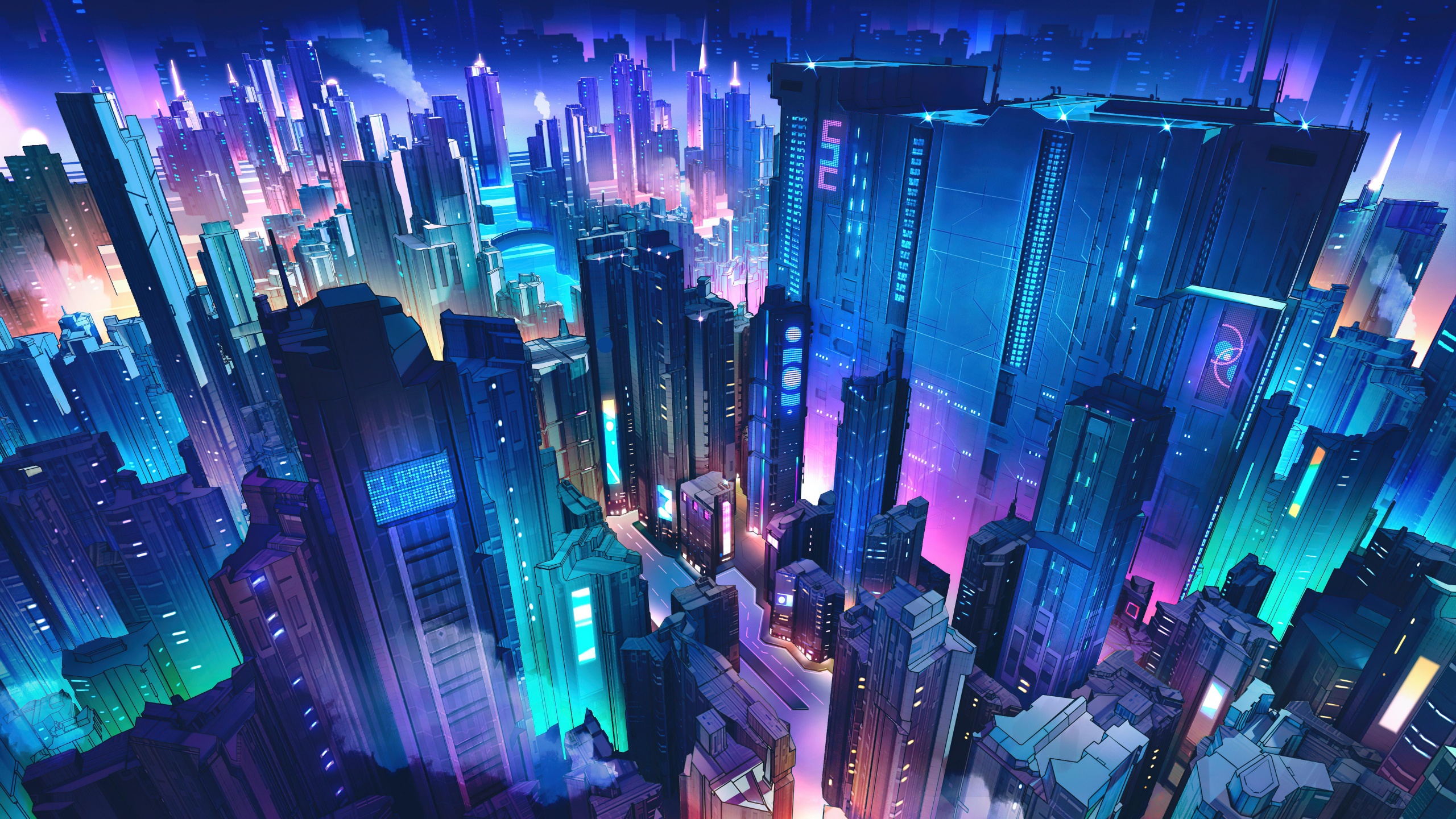 Neon City Wallpaper 4k Futuristic Cyber