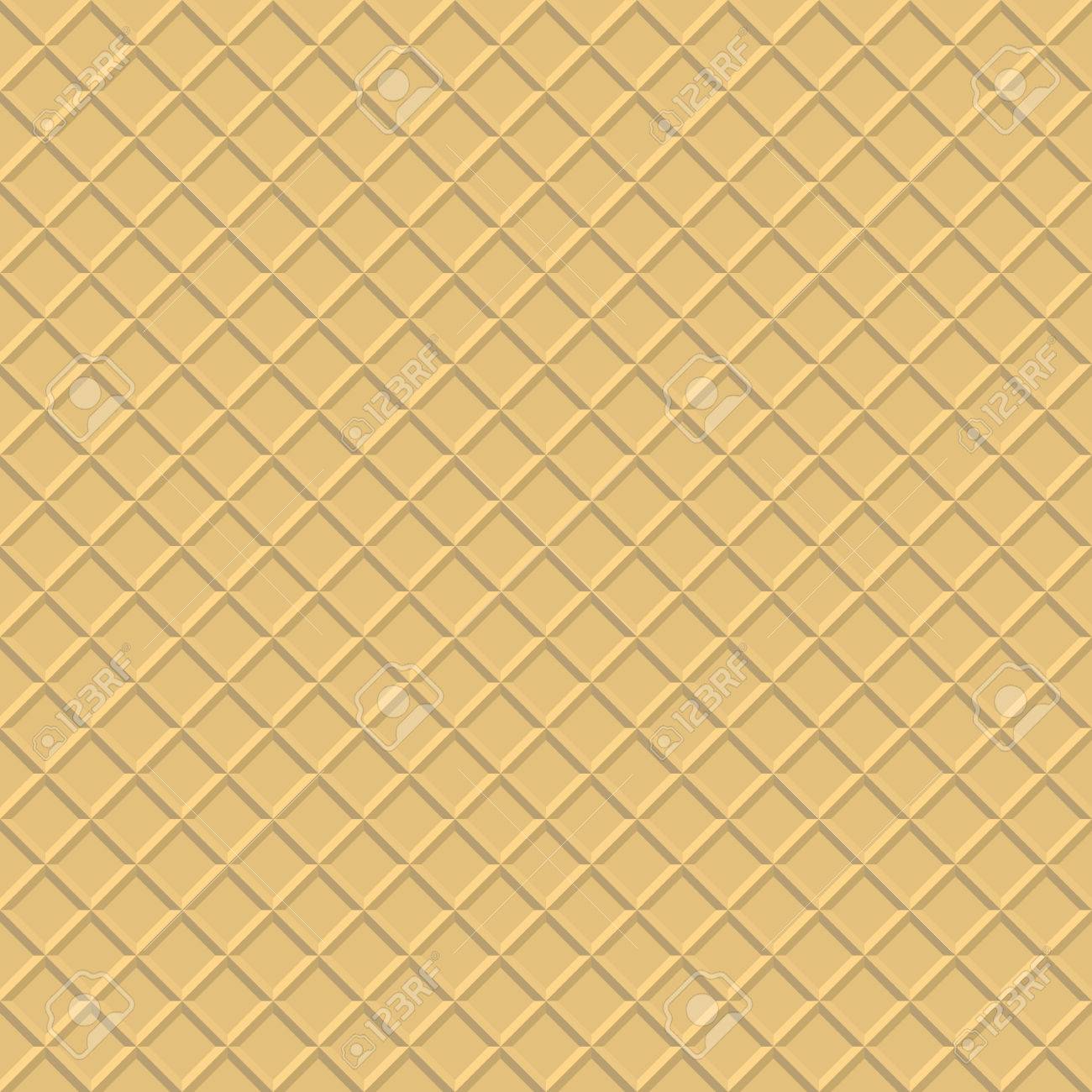 Waffle Background Wafer Seamless Pattern Vector Illustration
