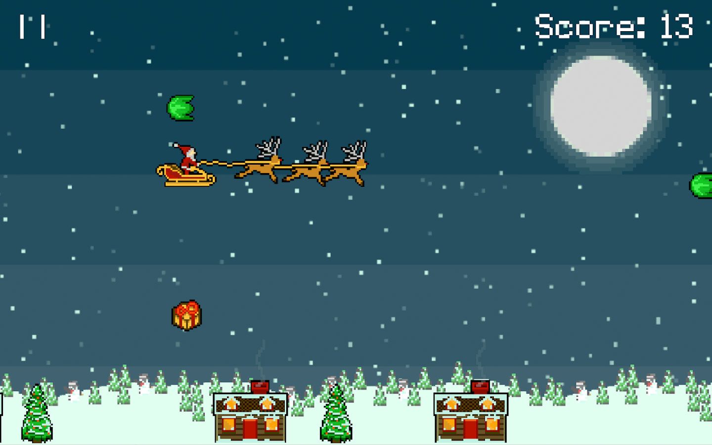 Droppin Santa is an 8 bit Retro Xmas game for Android  present 1440x900