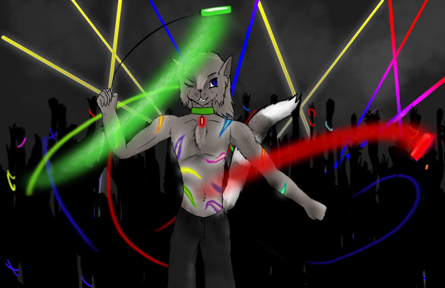 Shadowpaw76 A Rave Furry I Drew After Listening To Ravers