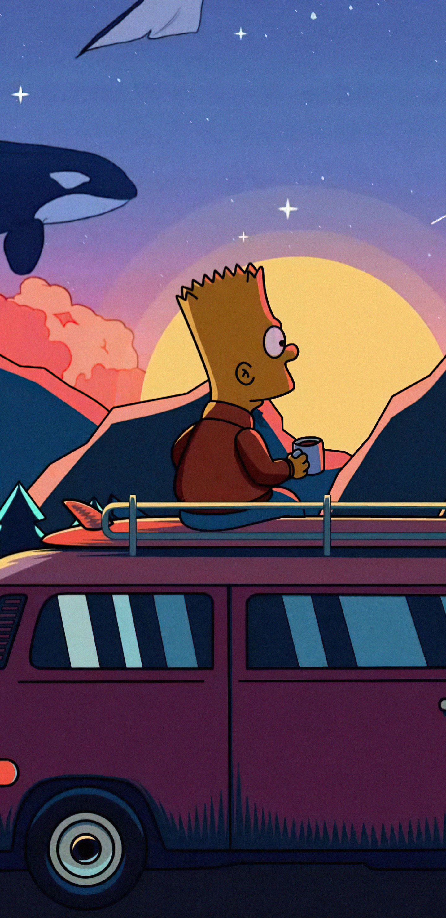 Bart Simpson 4k Samsung Galaxy Note S9 S8 QHD HD Wallpaper Image