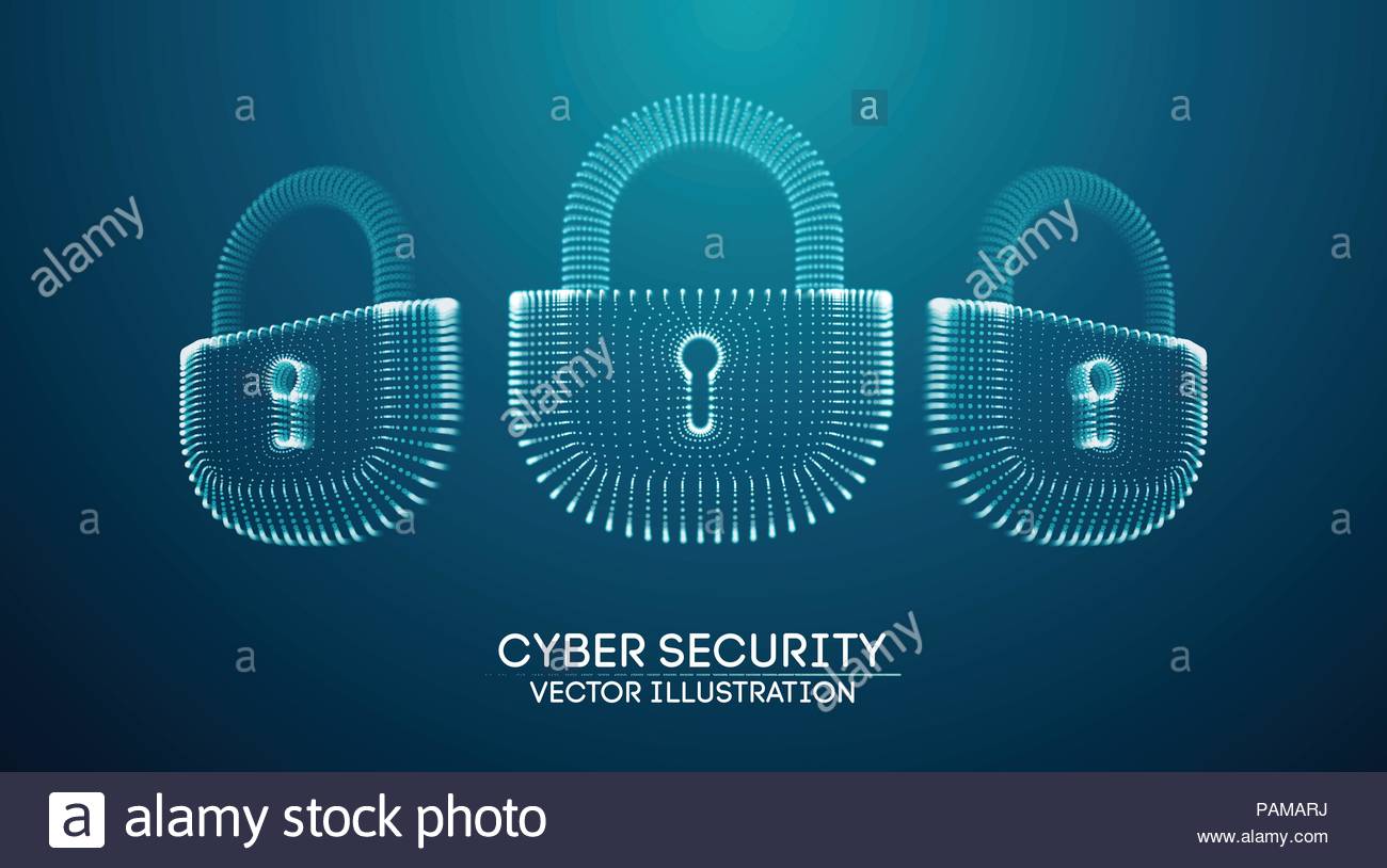 Coputer internet cyber security background Cyber crime vector