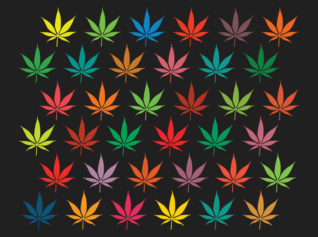 Trippy Weed Background Marijuana