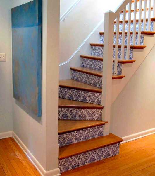 DIY Wallpaper on Stair Risers  Craftfoxes