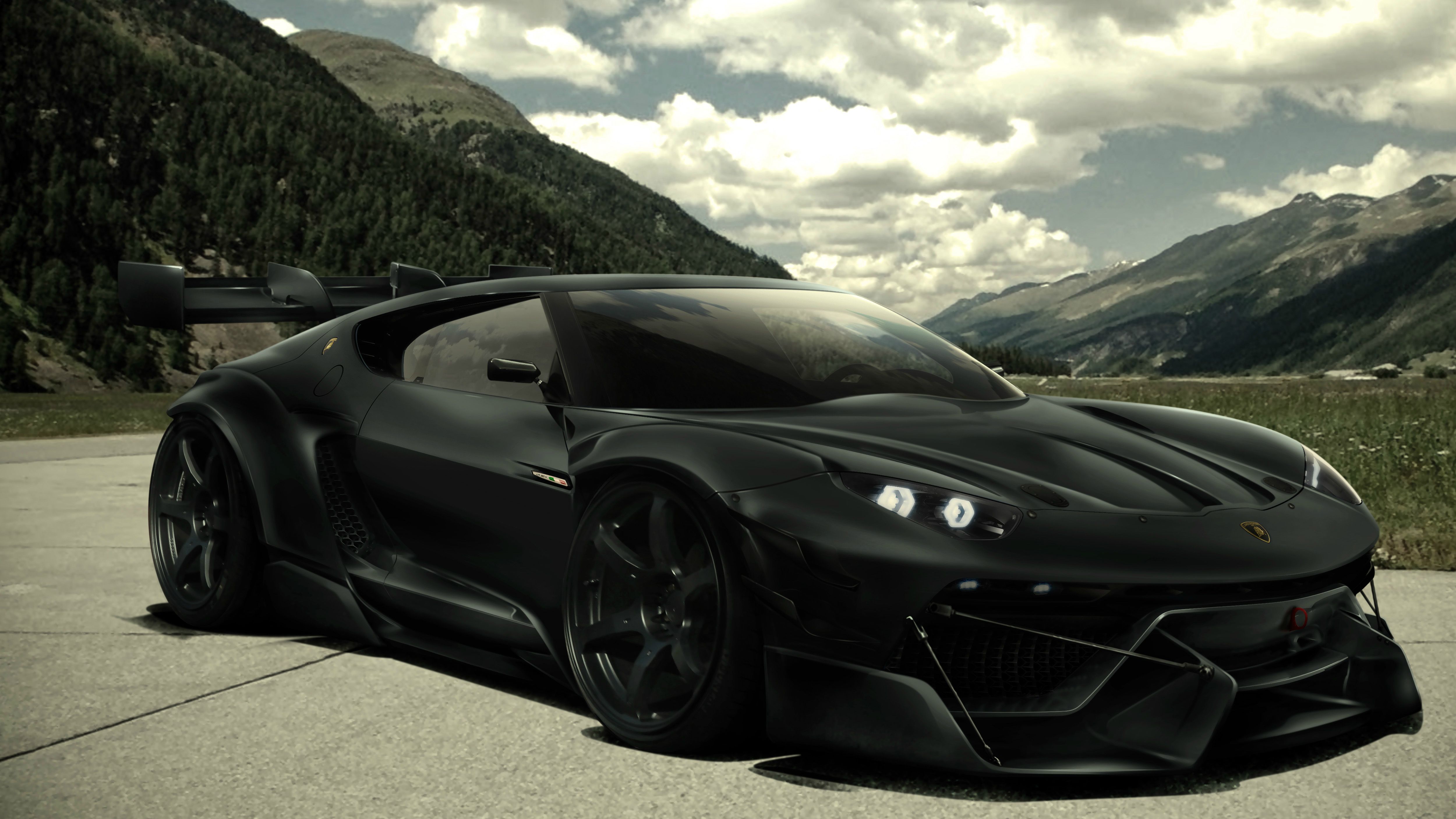 Black Lamborghini Asterion Wallpaper Cars