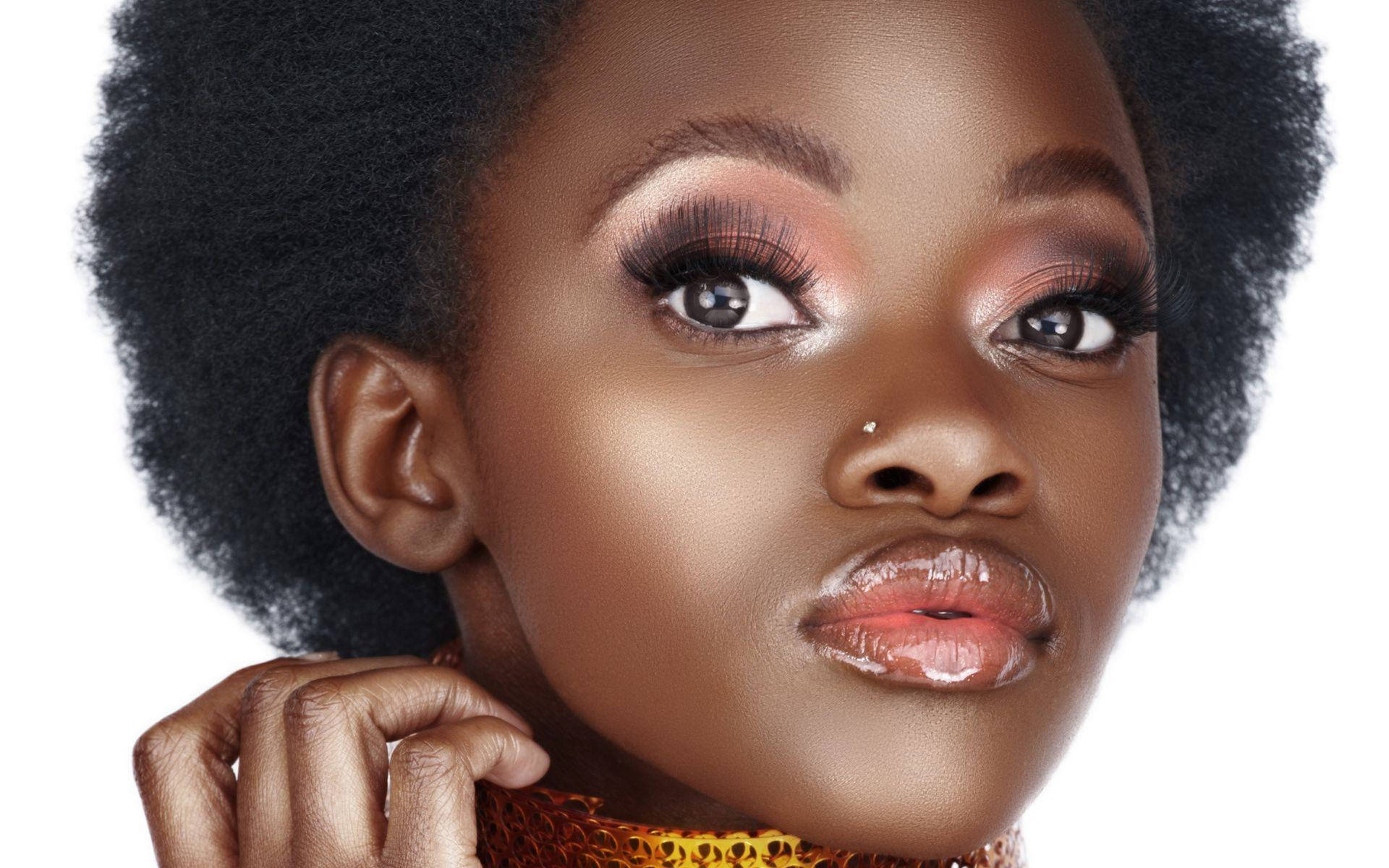 Cute Black Girl Close Wallpaper