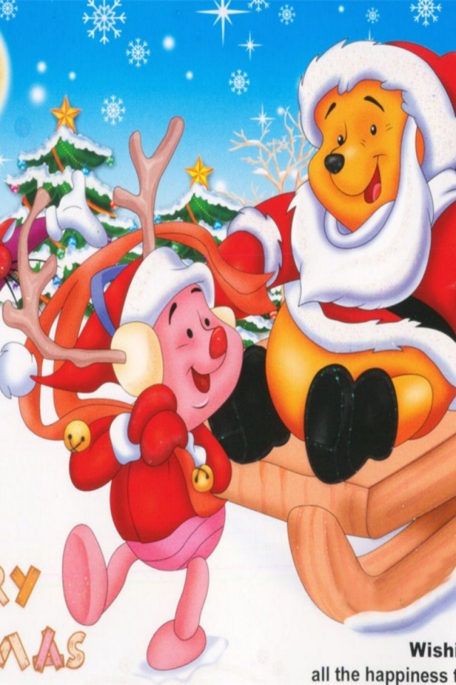 Winnie The Pooh Christmas HD Wallpaper
