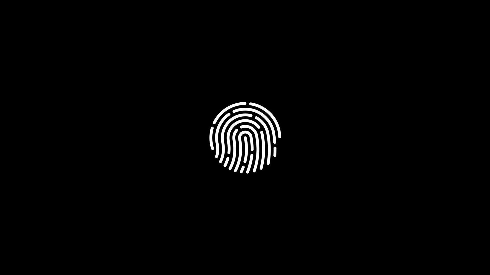 Simple Background Minimalism Fingerprint Black