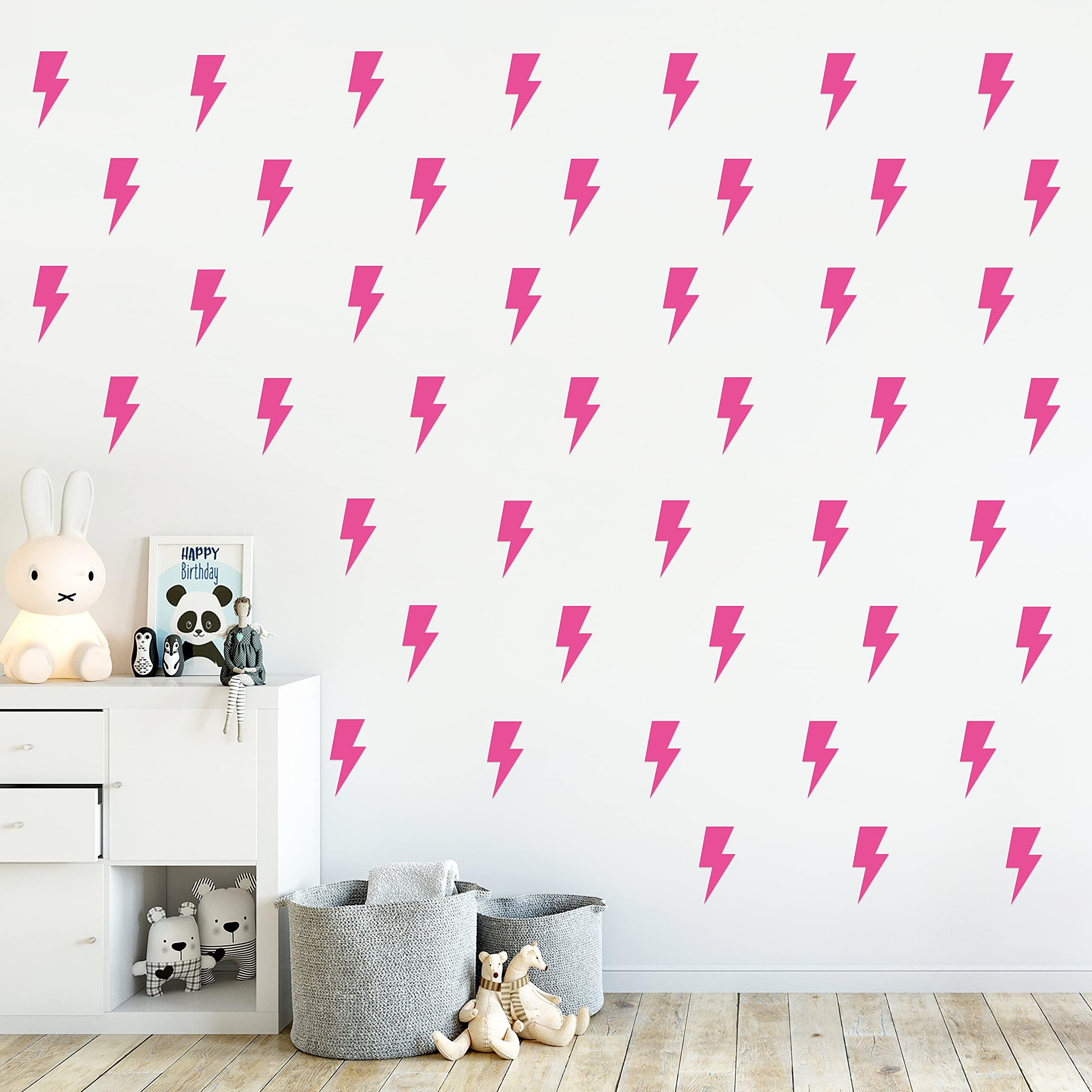 Amazoncom A1diee Set of 96 Lightning Bolt Wall Decal Preppy Pink