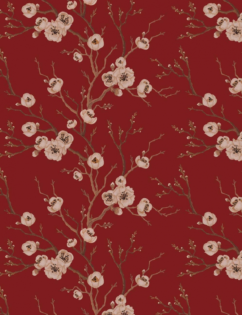 Japanese Floral Tree Wallpaper FEATHR