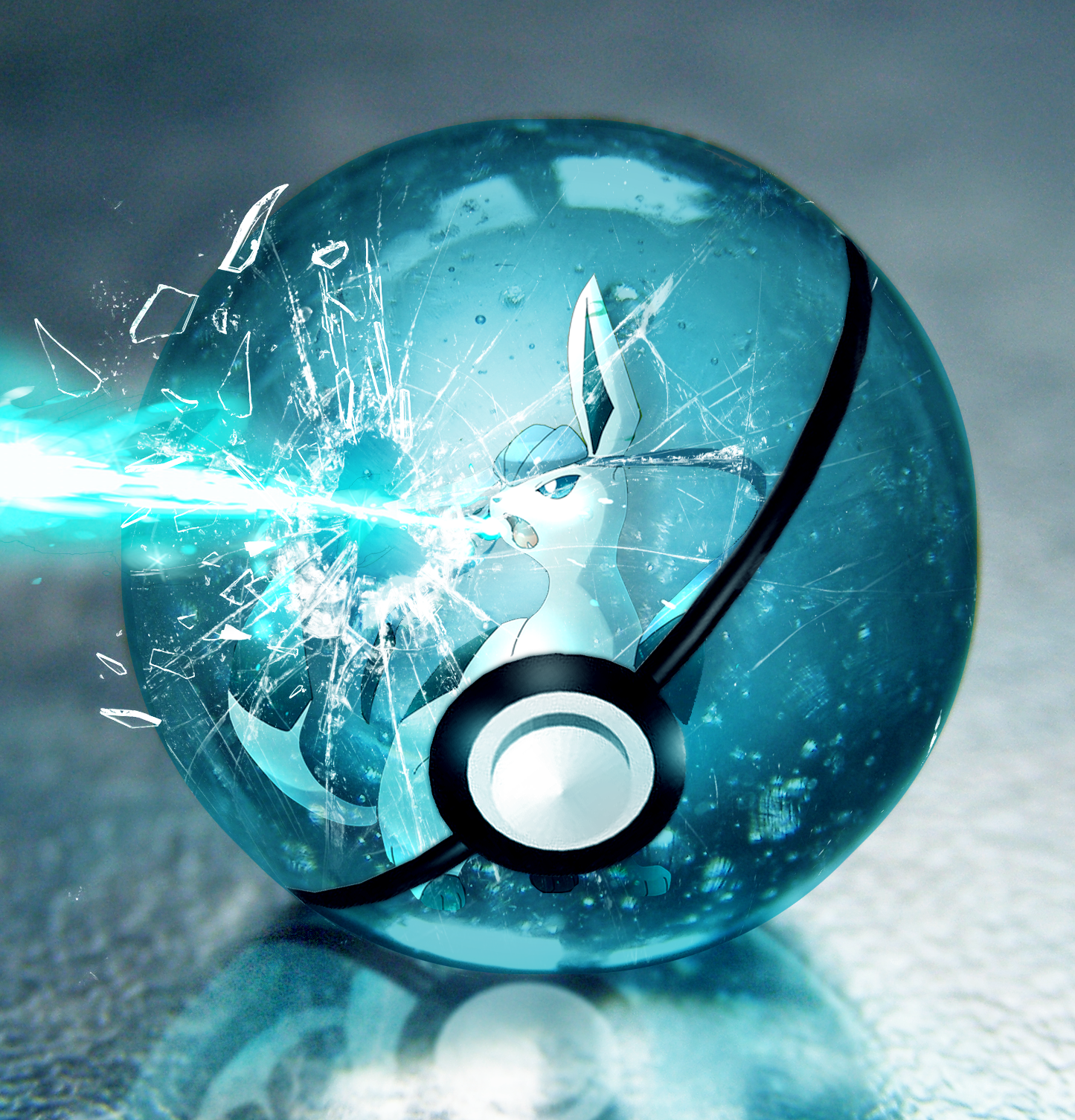 Glaceon In Pokeball By G1zmo Darg0n