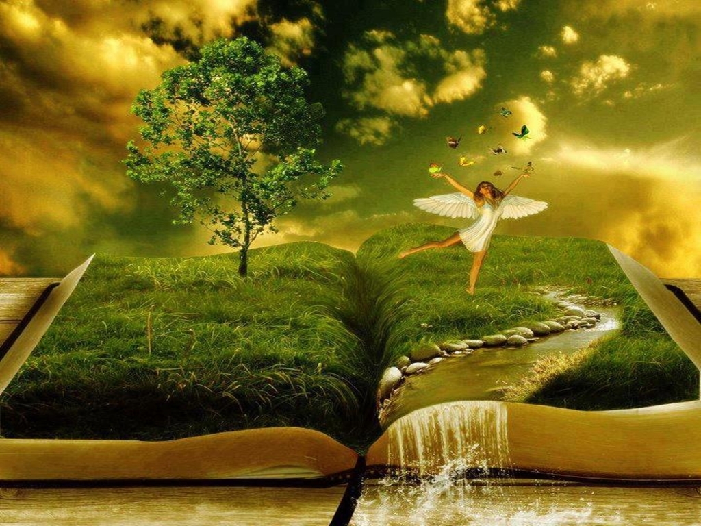 Fairy And Tale Books Wallpaper