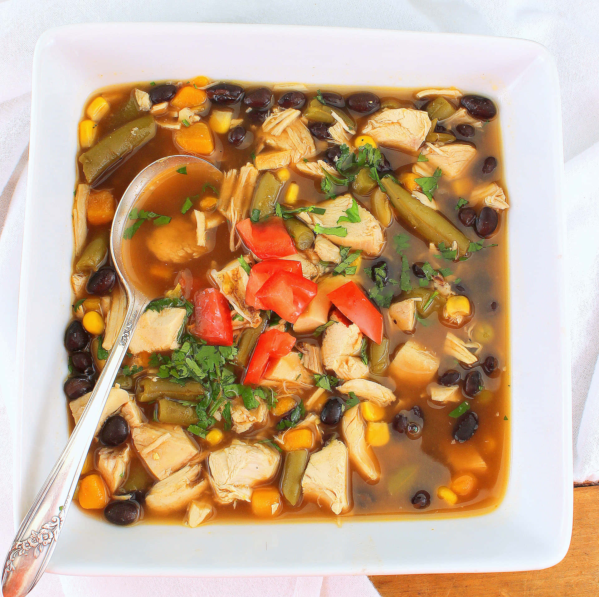 Enjoy A Piping Hot Bowl Of Black Bean Soup Wallpaper