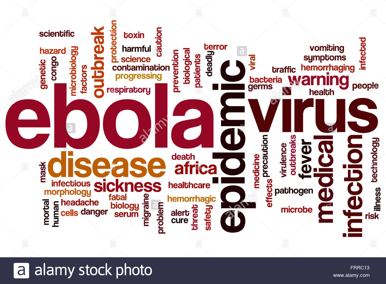 Ebola Concept Word Cloud Background Stock Photo