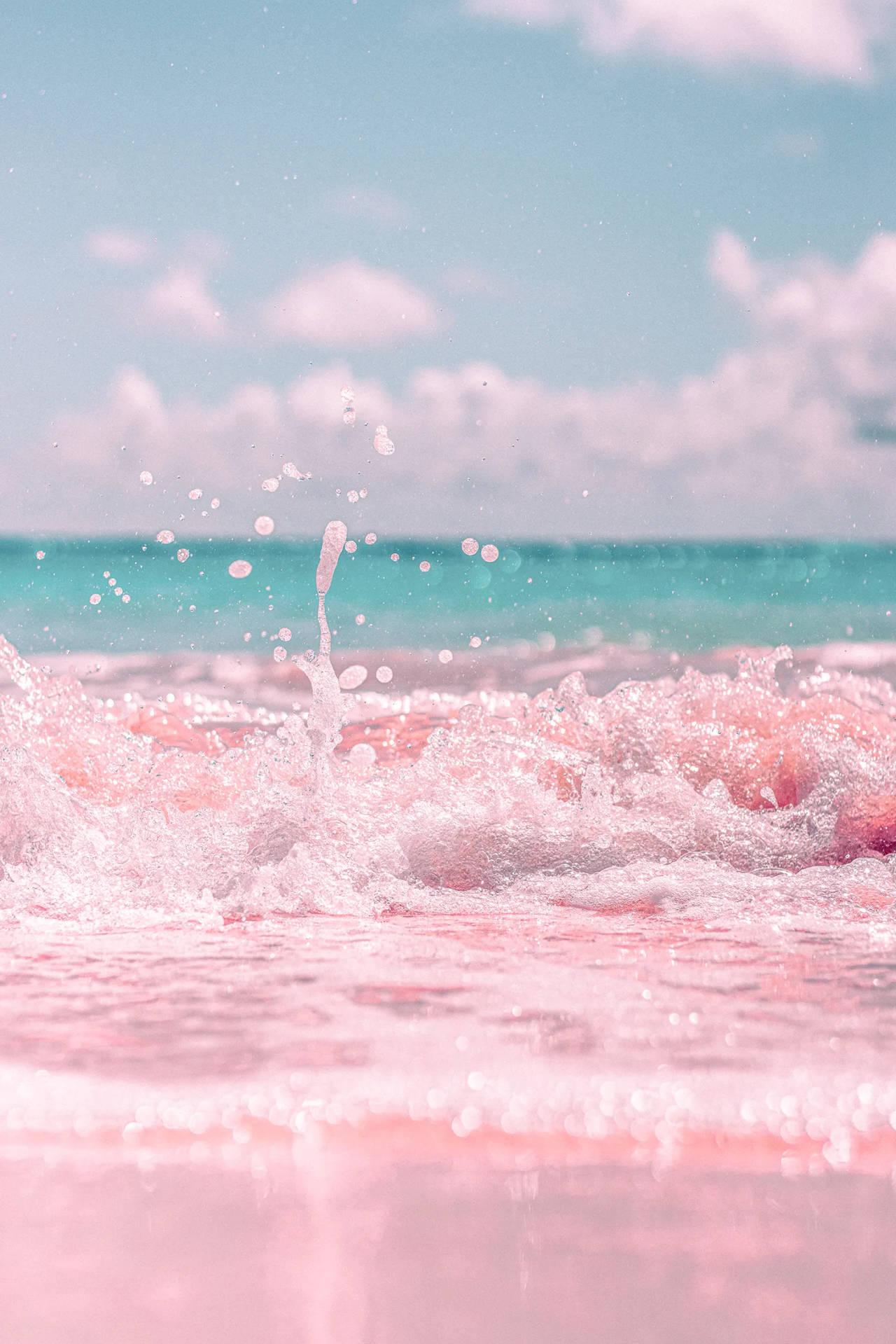 Download Pink Beach Sand Summer Iphone Wallpaper
