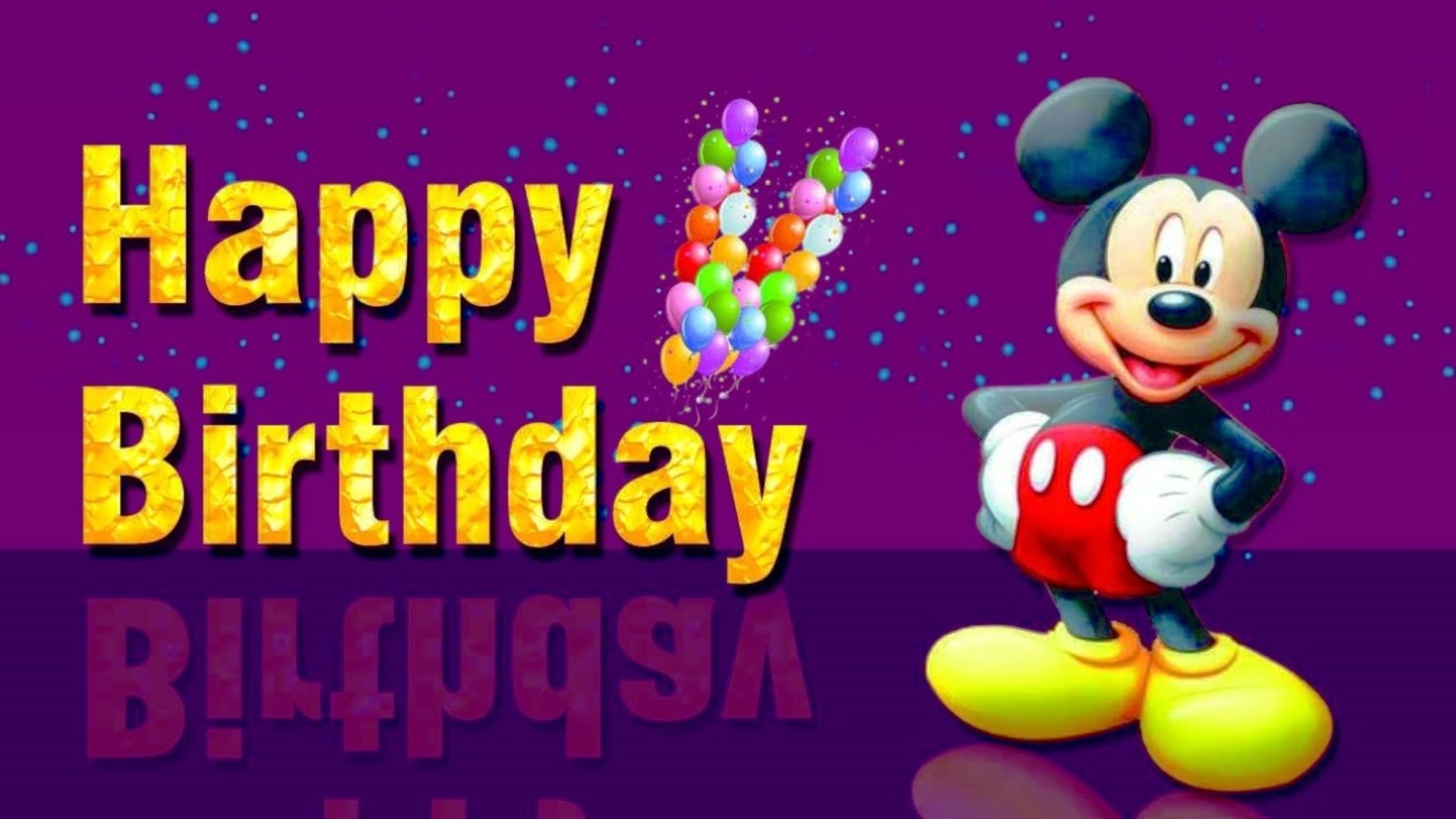 Happy BirtHDay Funny Micky Mouse Wallpaper HD
