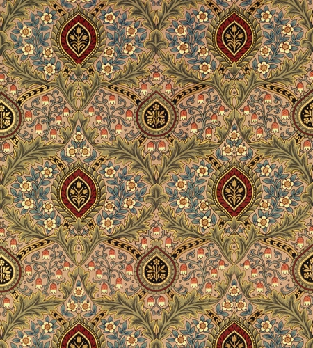 Knightsbridge Damask Wallpaper Victorian Bradbury