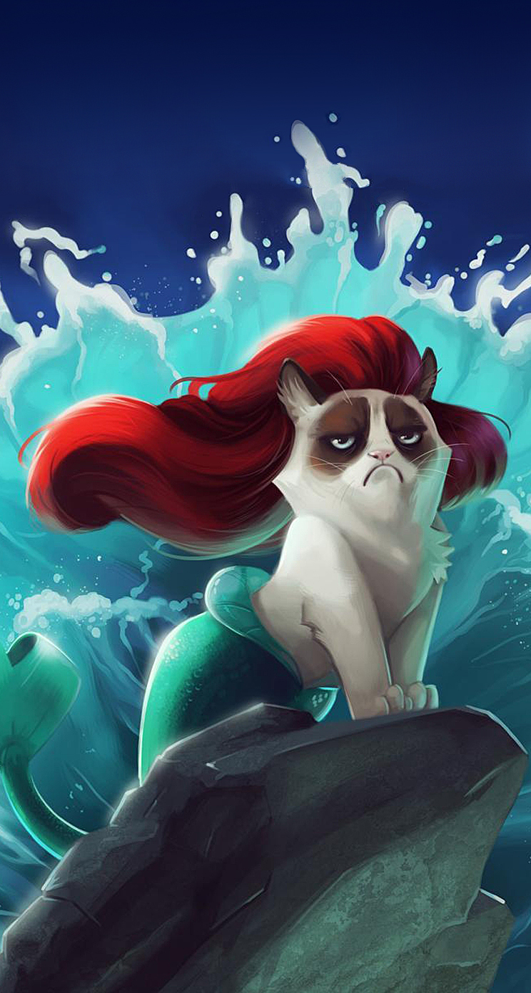 iPhone 5 Wallpaper Top Rated ios8 animation grumpy cat