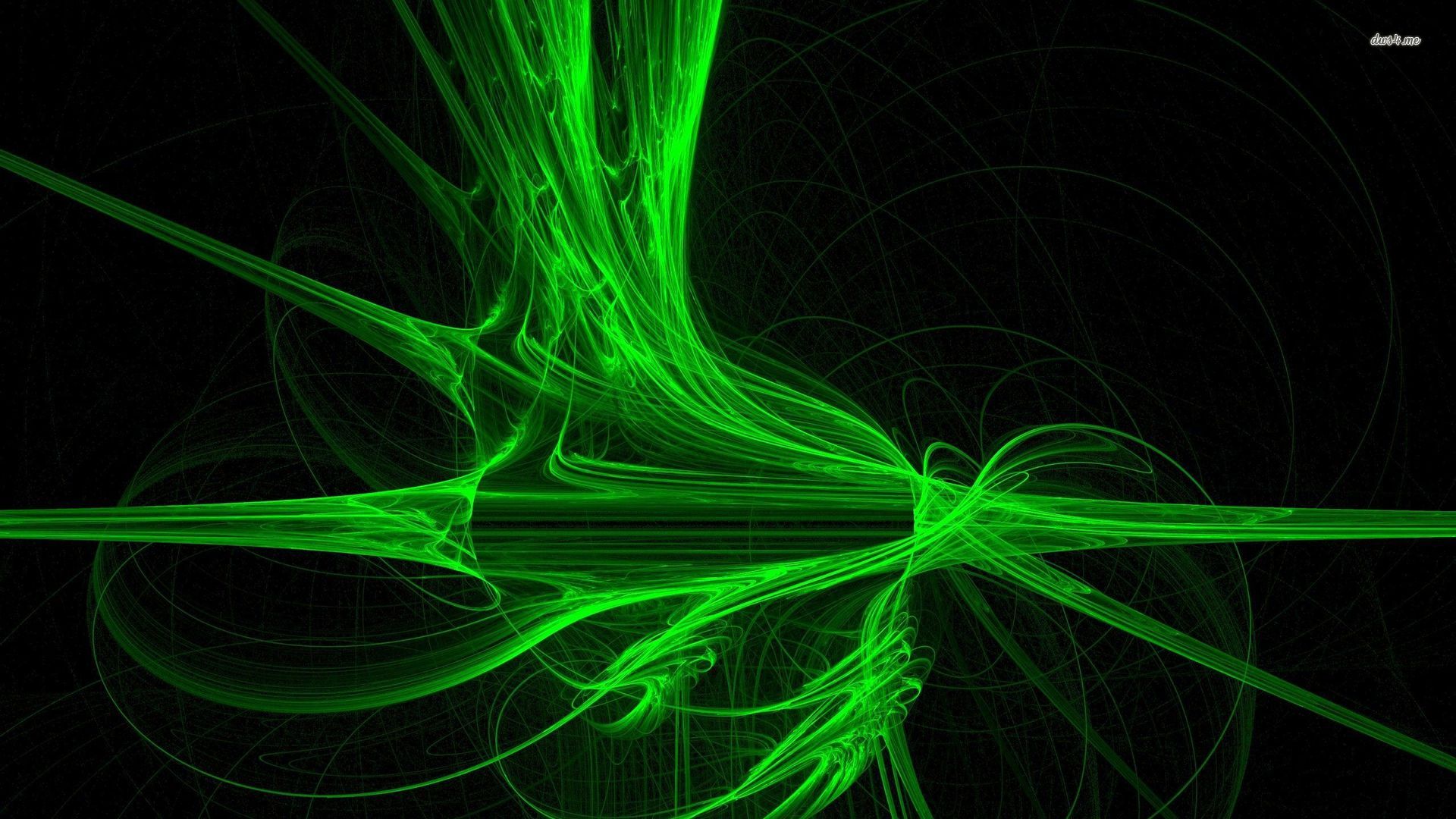 Wallpaper Neon Green Fibers Abstract Jpg