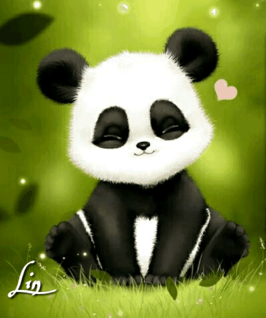panda gif animal animated cute kawaii myedit lin