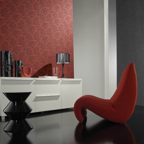 Modern Eco Friendly Red Floral Wallpaper