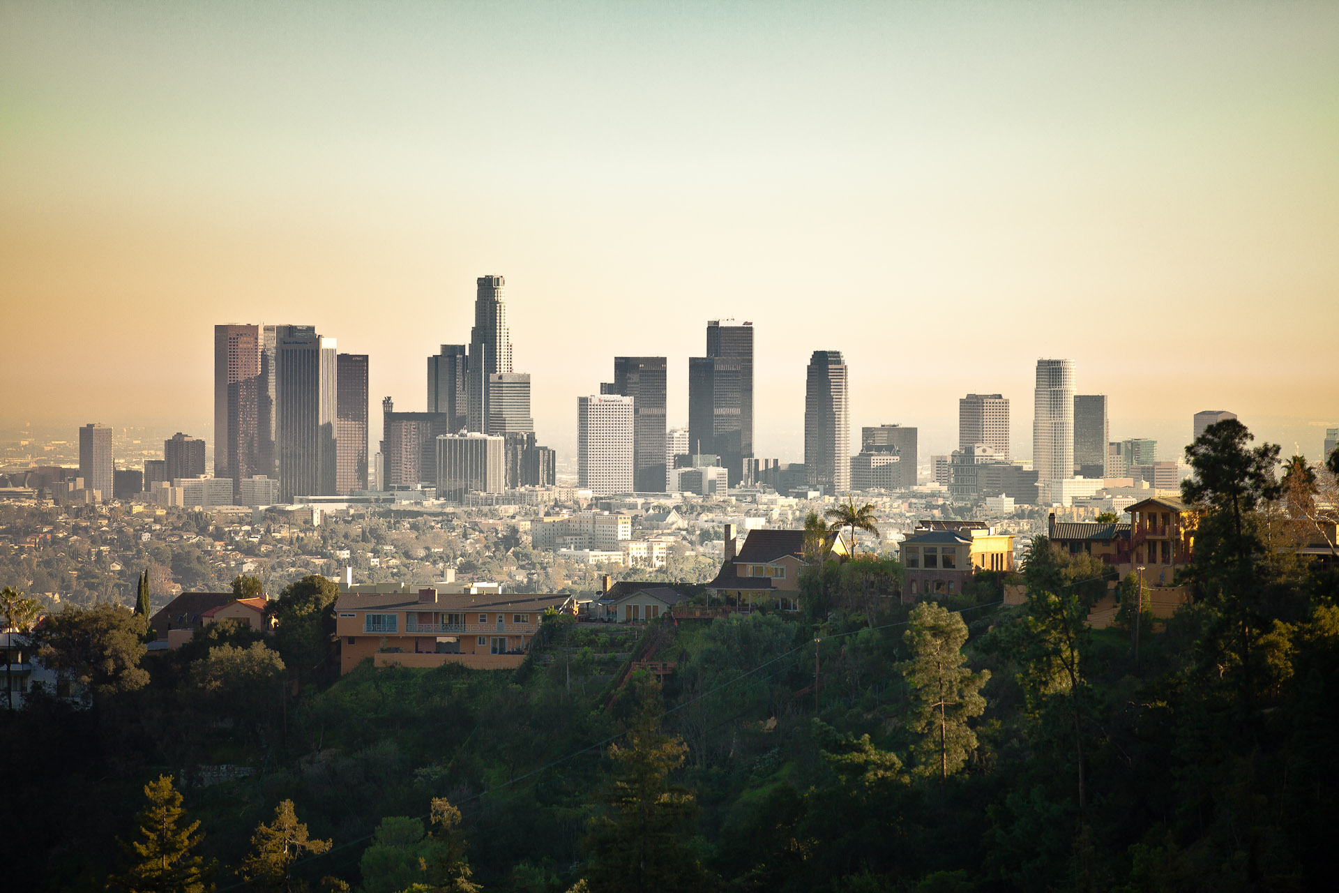 Los Angeles Skyline Android Homescreen By Gforce083 Mycolorscreen