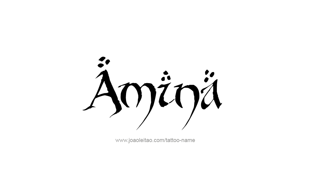 Amina Name Tattoo Designs Mommy Of Four