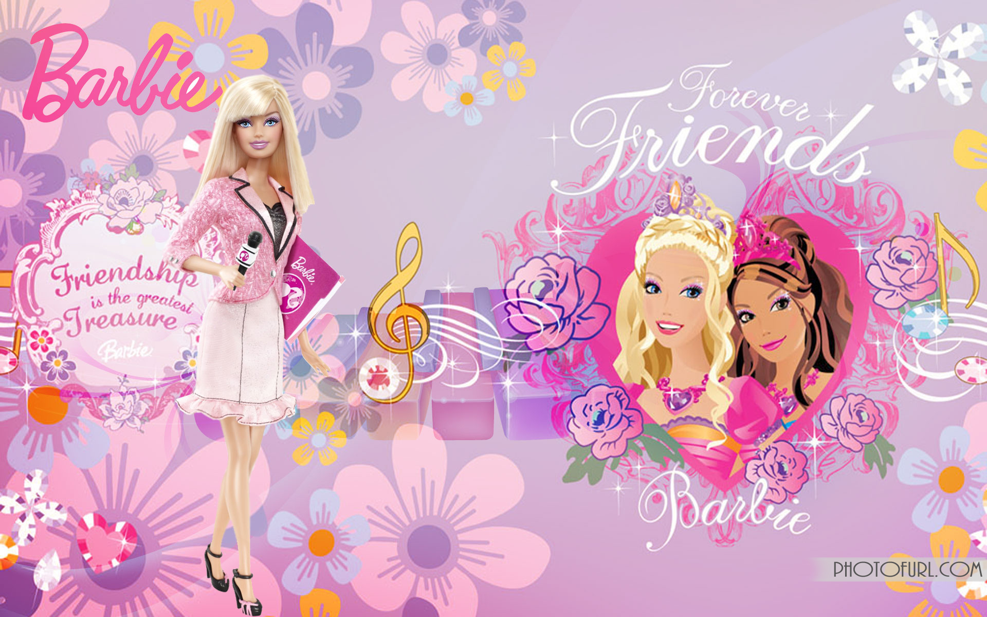 3D Decorative Barbie Wallpaper for Wall  Myindianthings