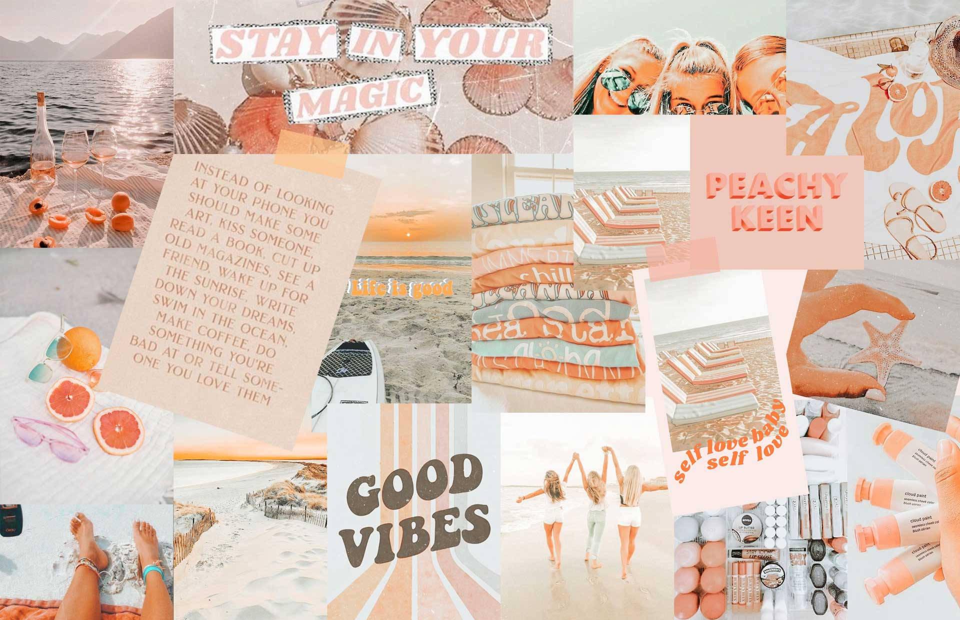 Download Peach Aesthetic Good Vibes Wallpaper