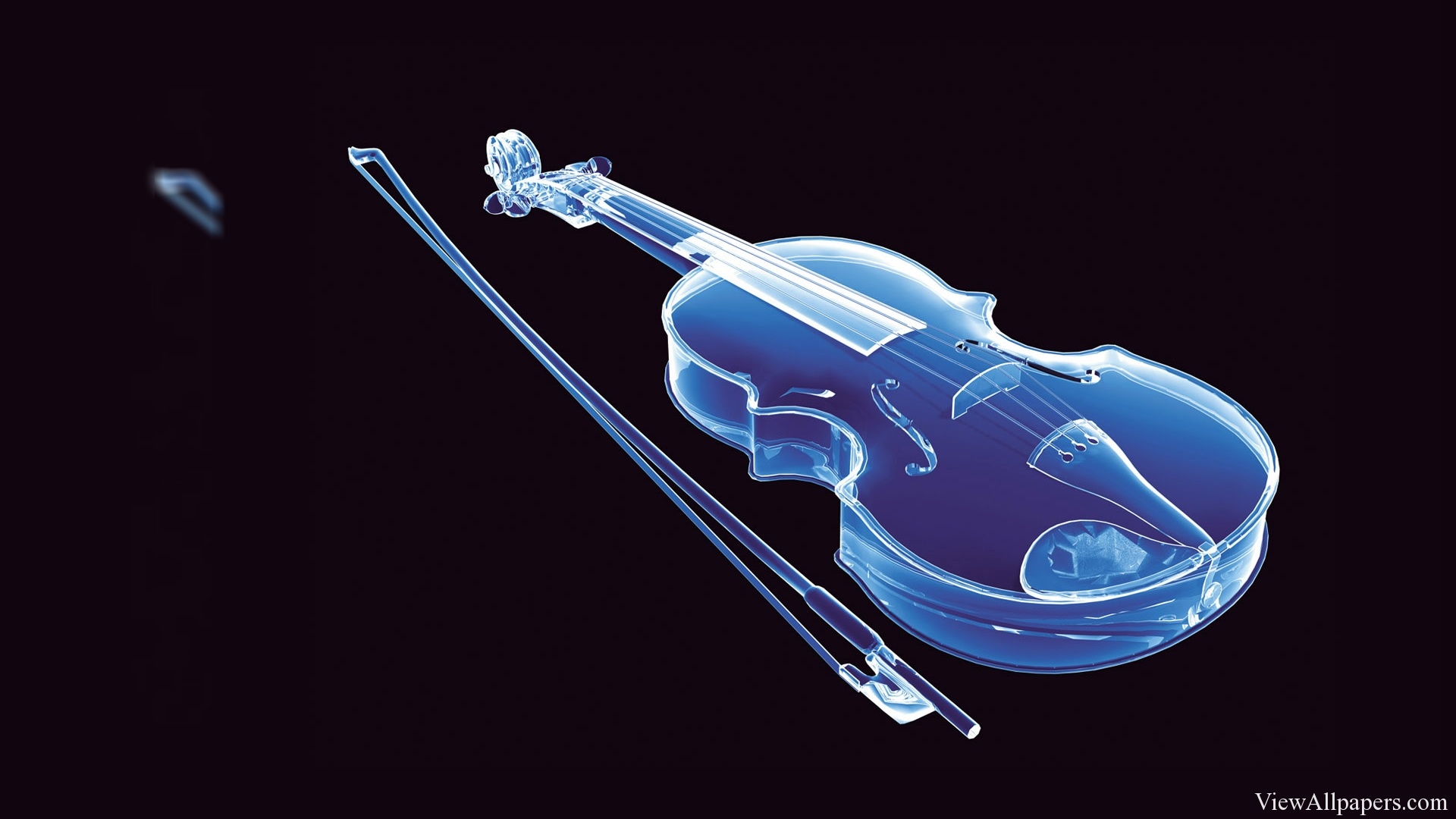Abstract Violin On Black Background HD Wallpaper