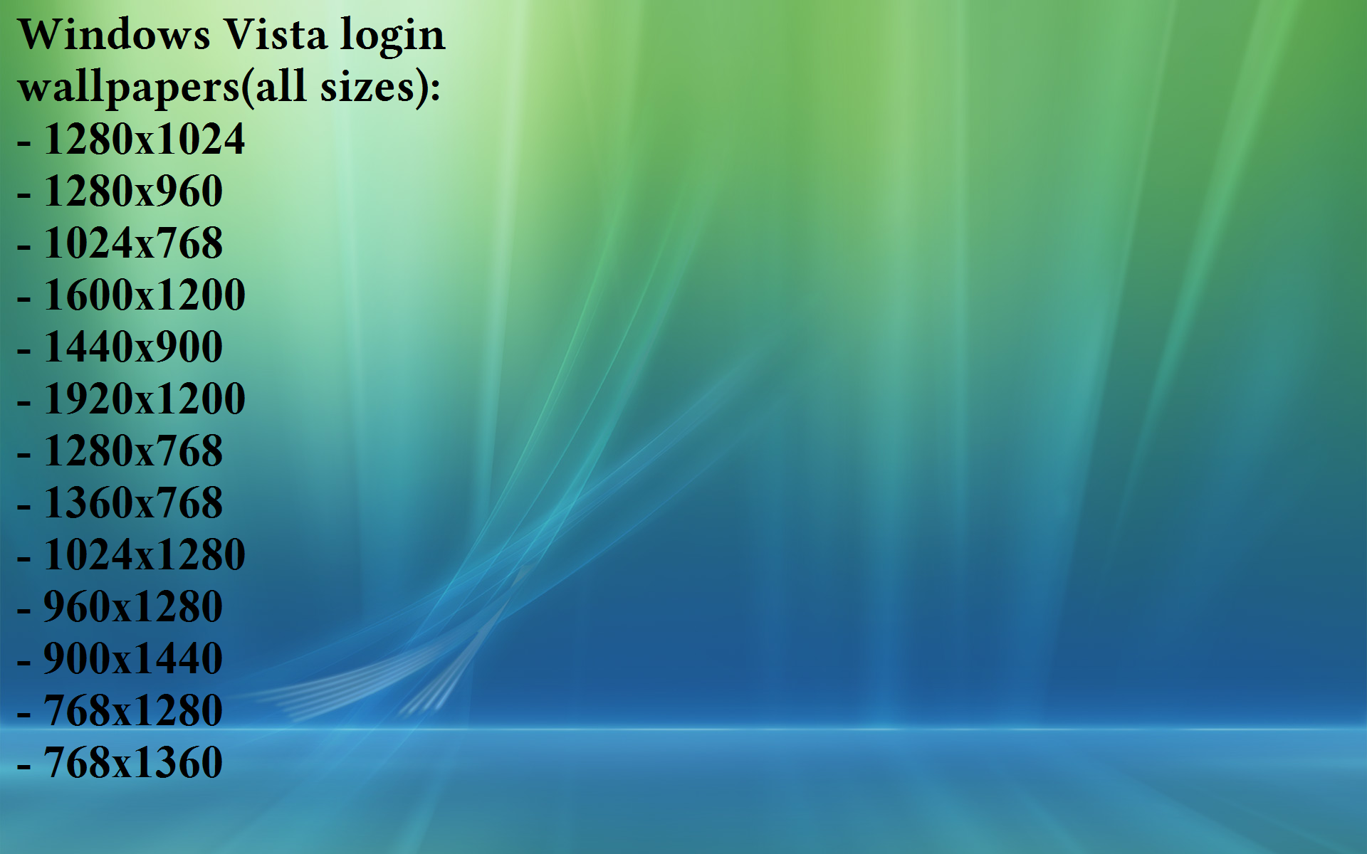 Windows Vista Login Background All Sizes By