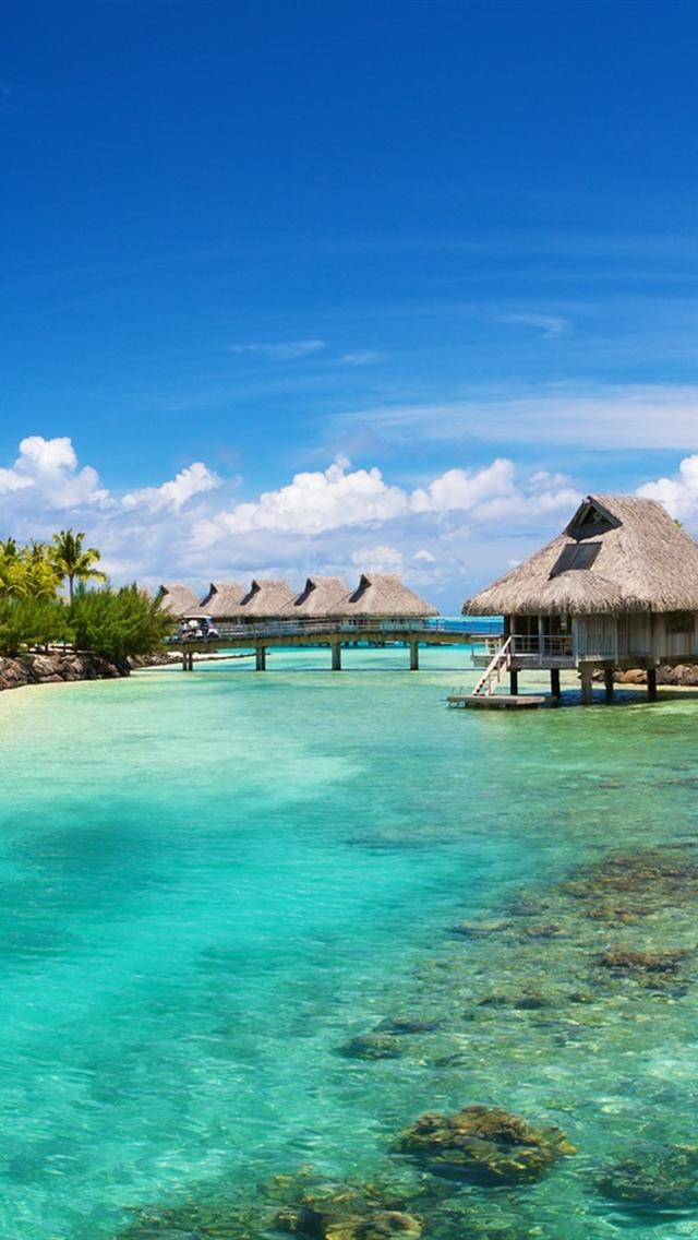 Free download Hilton Bora Bora iphone 5 HD wallpaper [640x1136] for ...