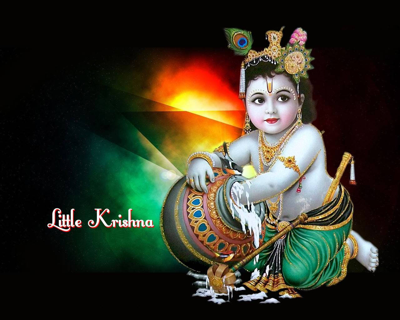 Little Krishna Hd Wallpaper