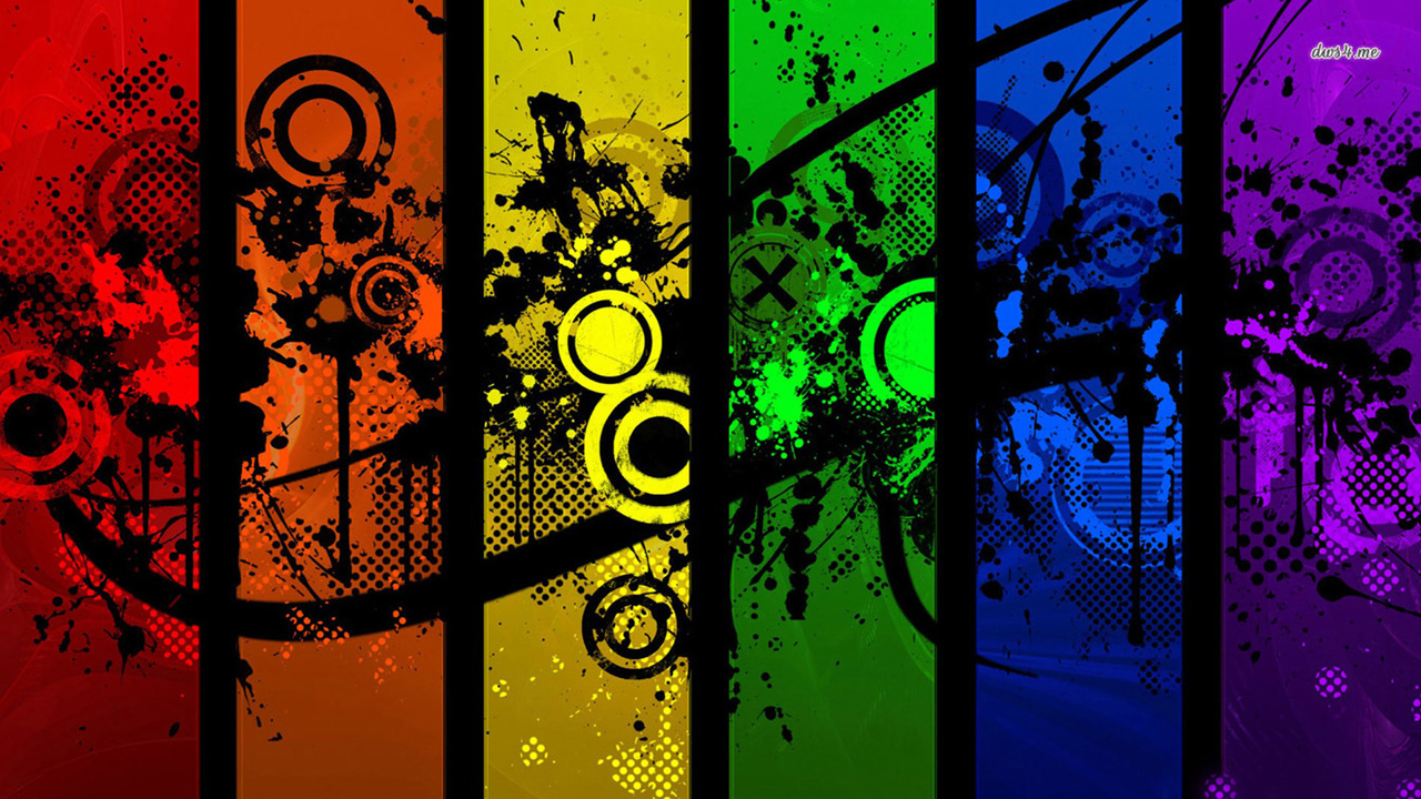 Colorful Abstract Graffiti Wallpaper HD Desktop