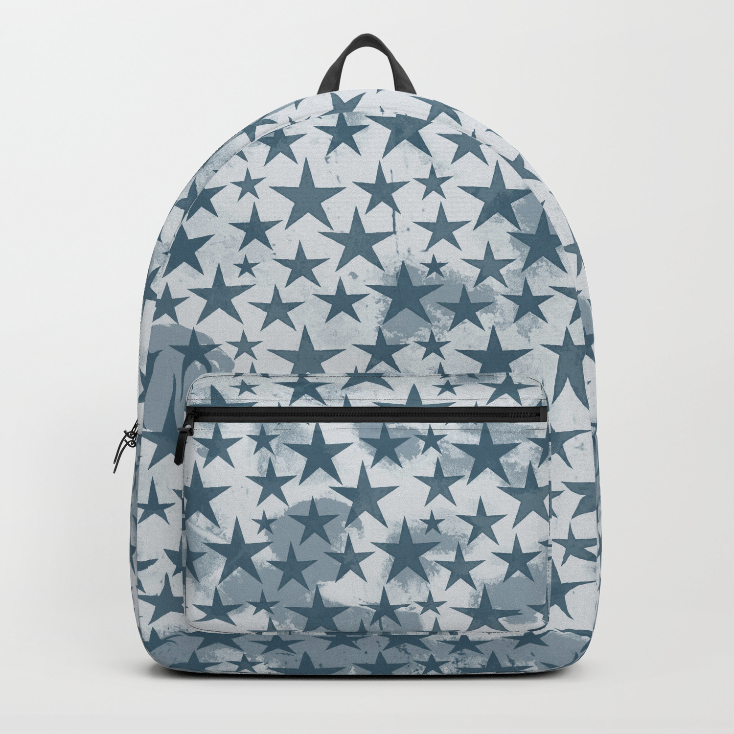 Blue Stars On Grungey Textured White Background Backpack By
