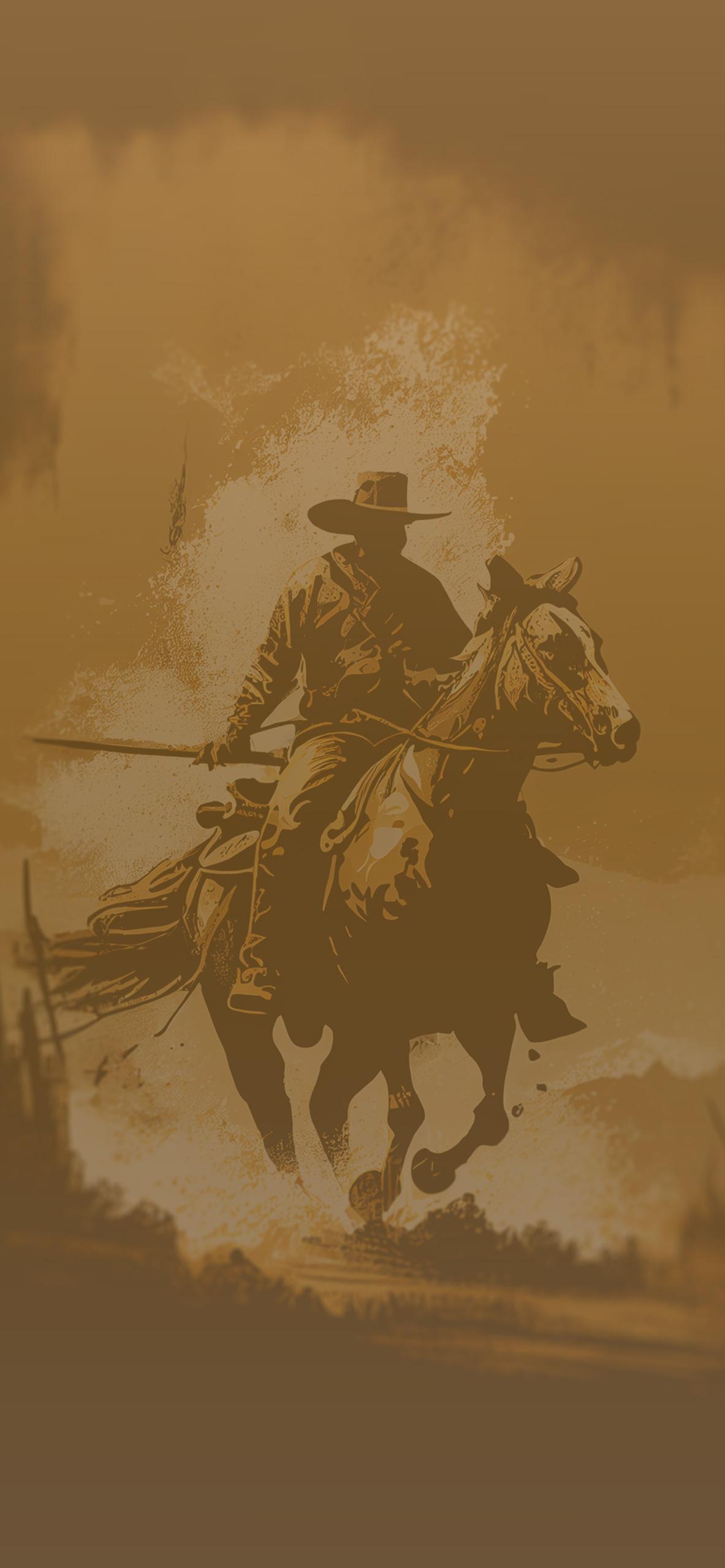 Cowboy Brown Art Wallpaper Aesthetic iPhone