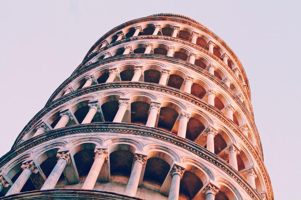 White Concrete Tower Photo Italy Image