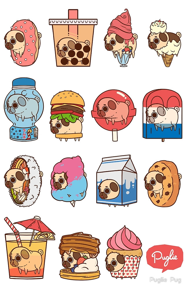 Free download Puglie Food 3 by Puglie Pug Redbubble [647x1000] for your  Desktop, Mobile & Tablet | Explore 93+ Cartoon Pugs Wallpapers | Cartoon  Backgrounds, Free Cartoon Wallpaper, Cartoon Panda Wallpaper