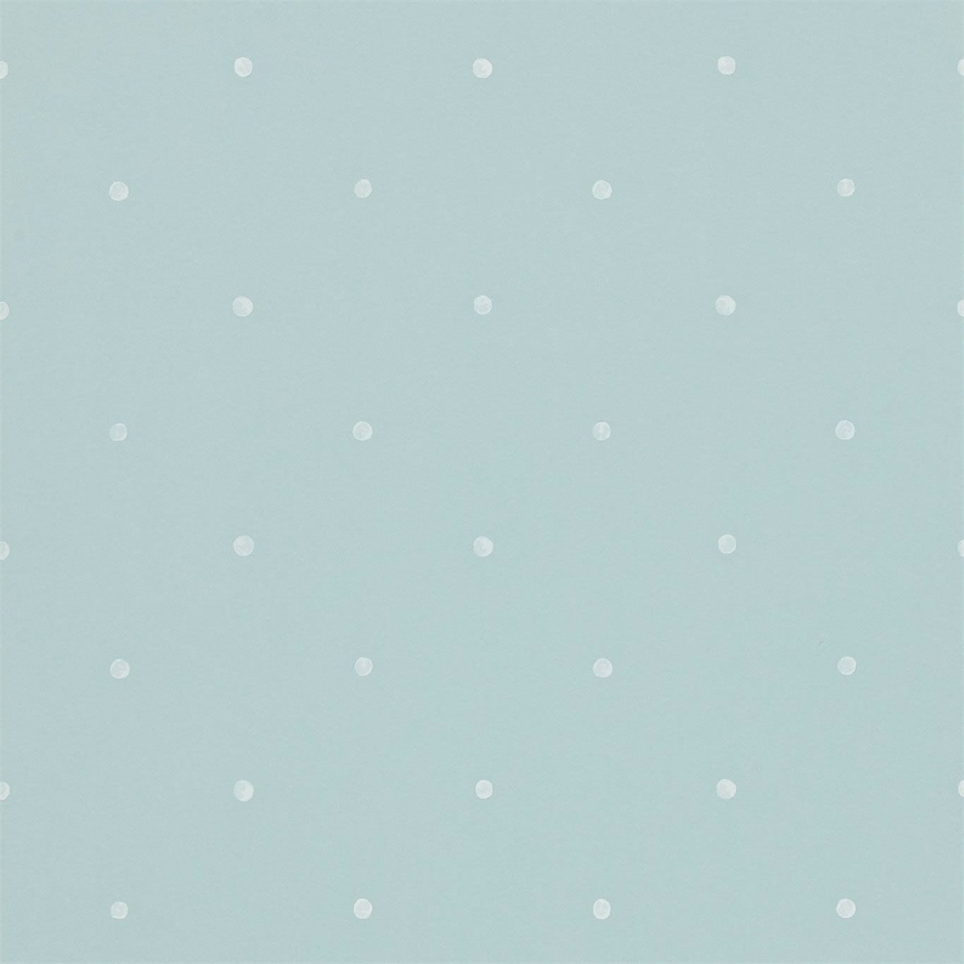 Blue Cream Polka Dots Madison Sanderson Wallpaper