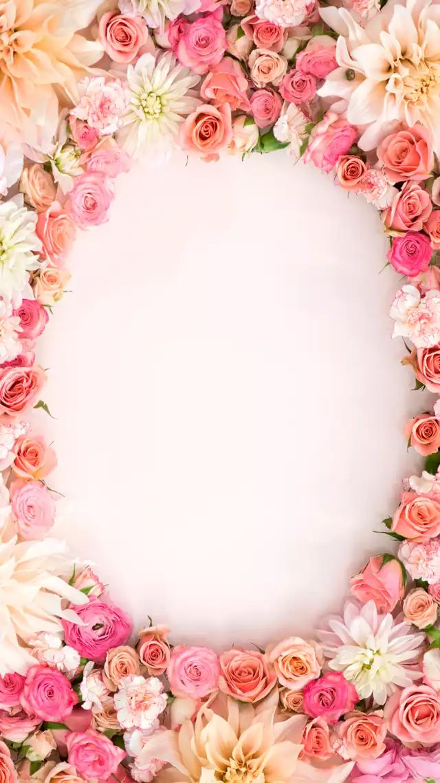 Flower Background Frame Graphic Design