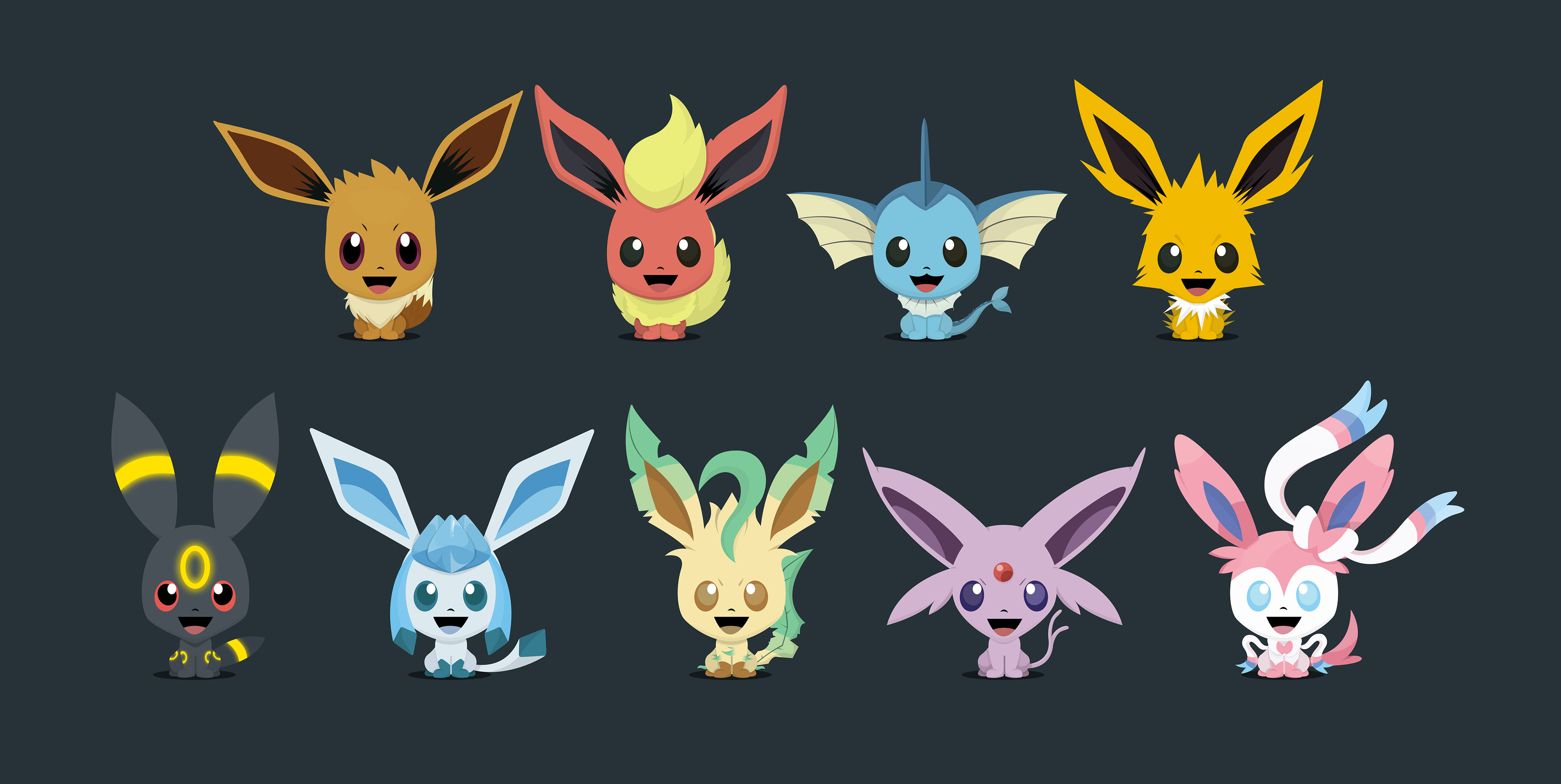 Eevee Evolutions Wallpaper