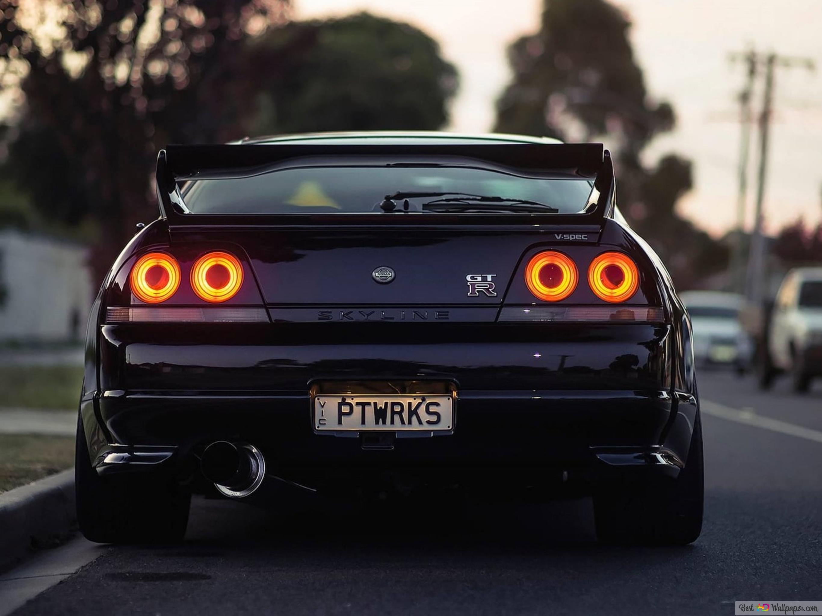 Fioletowy Nissan Gtr R33 4k Pobieranie Tapety Wallpaper