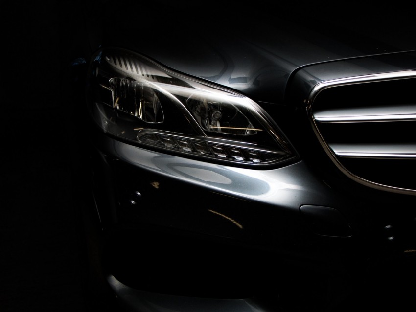 Mercedes E Class Headlight Front Silver Dark