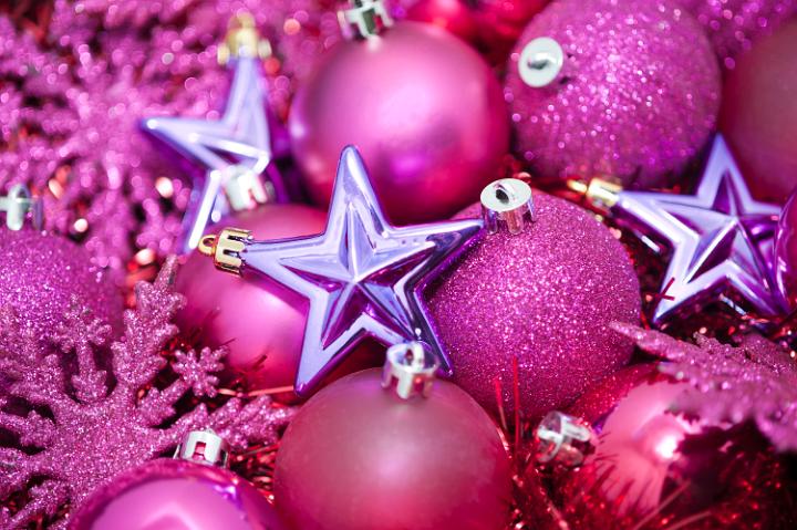 Pink Christmas Tree Backgroundphoto Of Girls Glittery Stars And