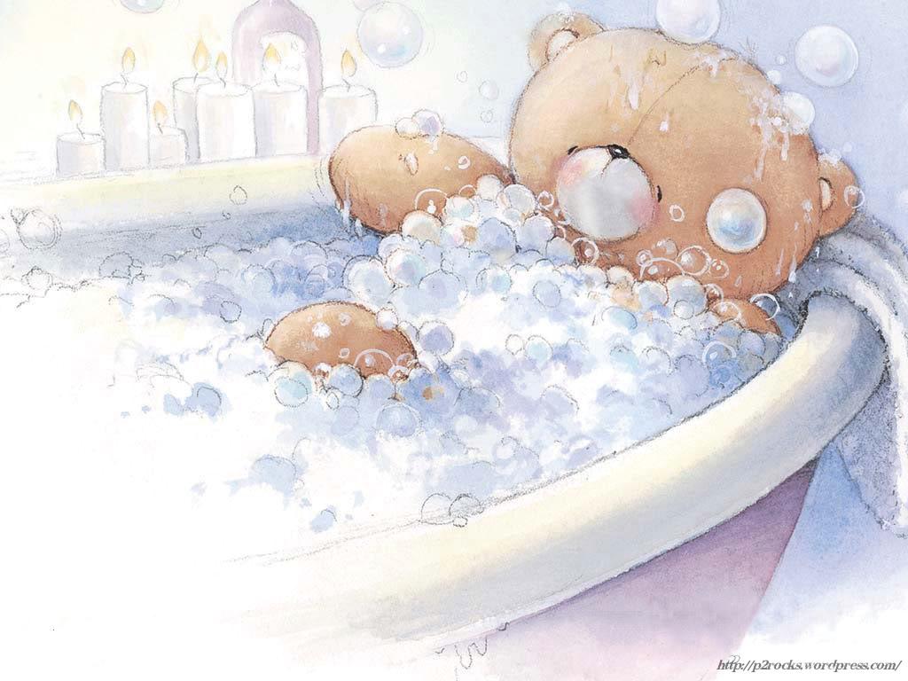 Baby Bear In Bathtub Cartoon Wallpaper Idle Ramblings