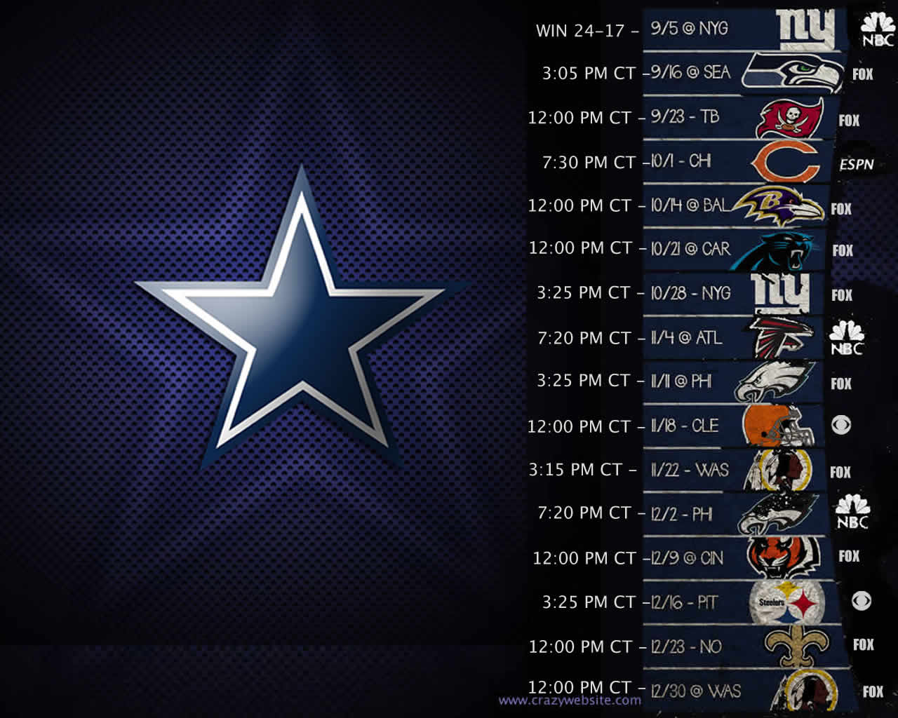 🔥 [49+] Dallas Cowboys Schedule Wallpaper WallpaperSafari