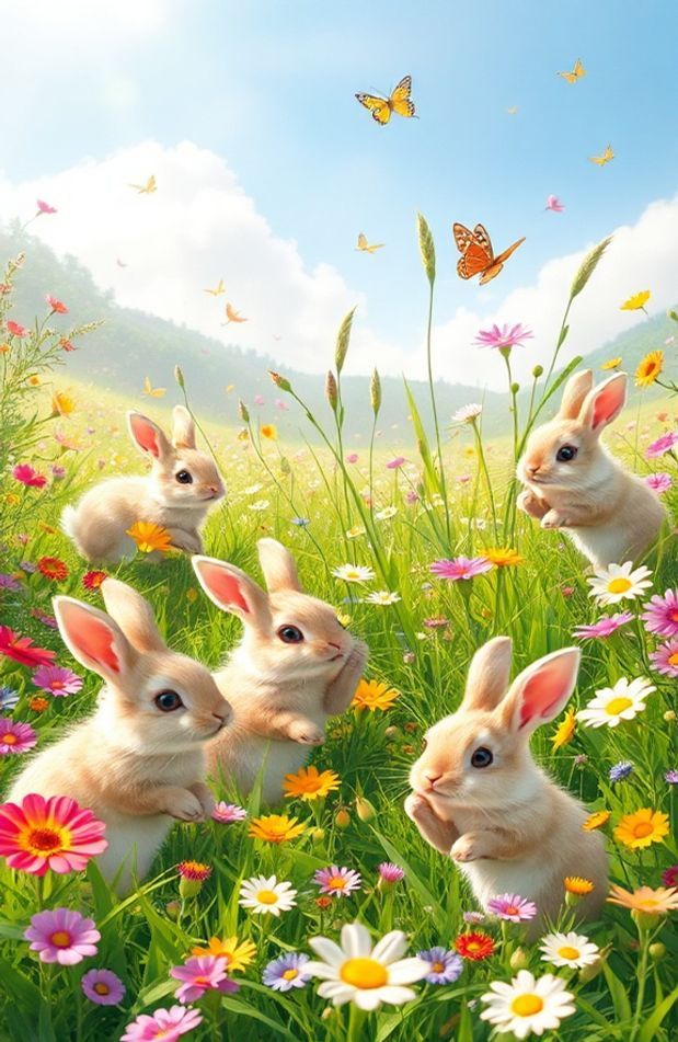 Cute Bunnies Wallpaper